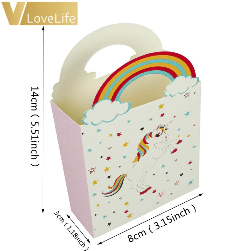 6 шт. бумажные подарочные пакеты в виде единорога | Дом и сад