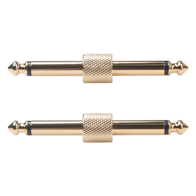 1/4 Inch Guitar Effect Pedal Straight Connector 2 Packs (6.35mm) Noise Reduction Plug | Спорт и развлечения