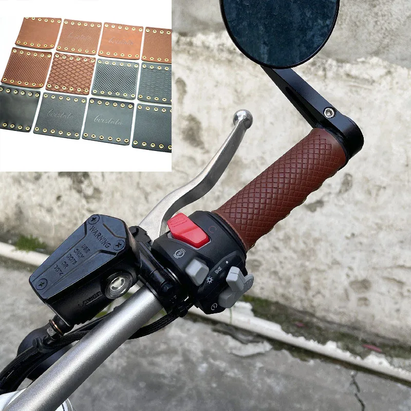 Кожаный чехол для мотоциклетного руля Cafe Racer Moto нескользящий держатель скутера