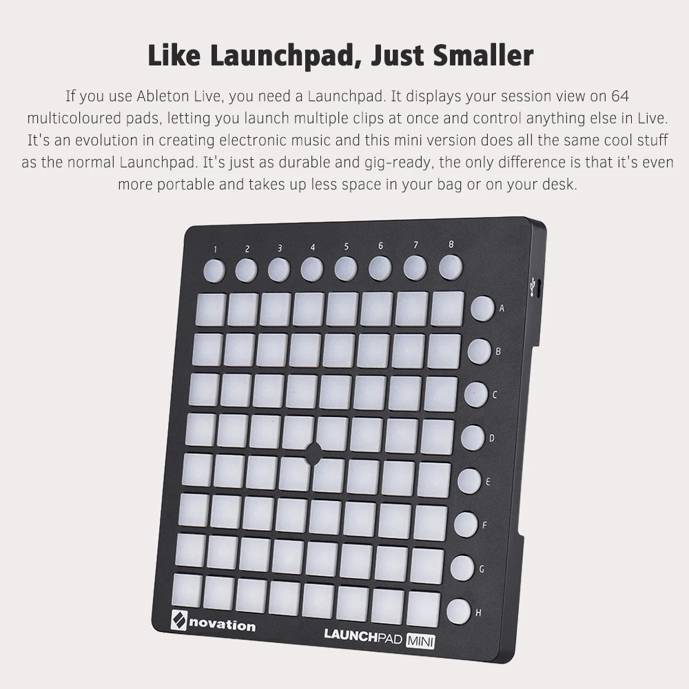 Novation LAUNCHPAD мини ультра компактный USB MIDI Drum Pad Контролер для Ableton Live 64
