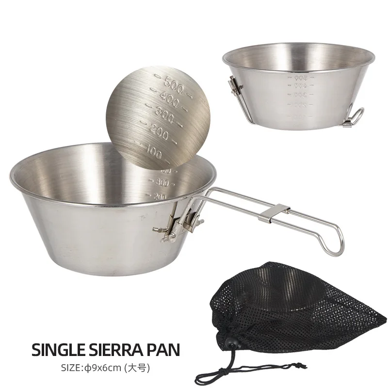 

1 шт. уличная складная чаша из нержавеющей стали, дорожная чашка, многофункциональная кухонная утварь для кемпинга, кастрюли для приготовле...