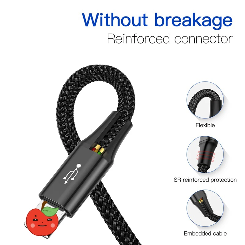 USB-кабель Baseus 3 в 1 для iPhone 11 Pro Max XS XR 8 кабель быстрой зарядки 4 Type-C Micro USB мобильный