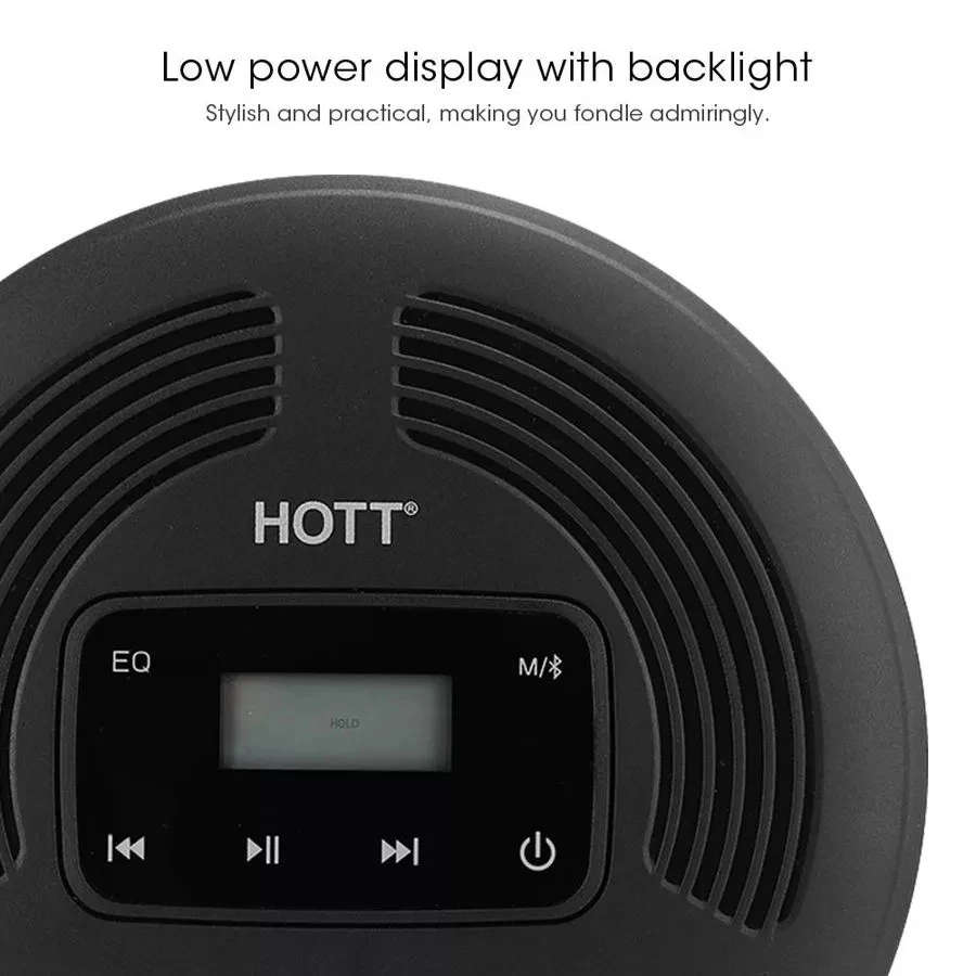Портативный Перезаряжаемый CD плеер HOTT Bluetooth 5 0 с FM передатчиком сенсорной кнопкой