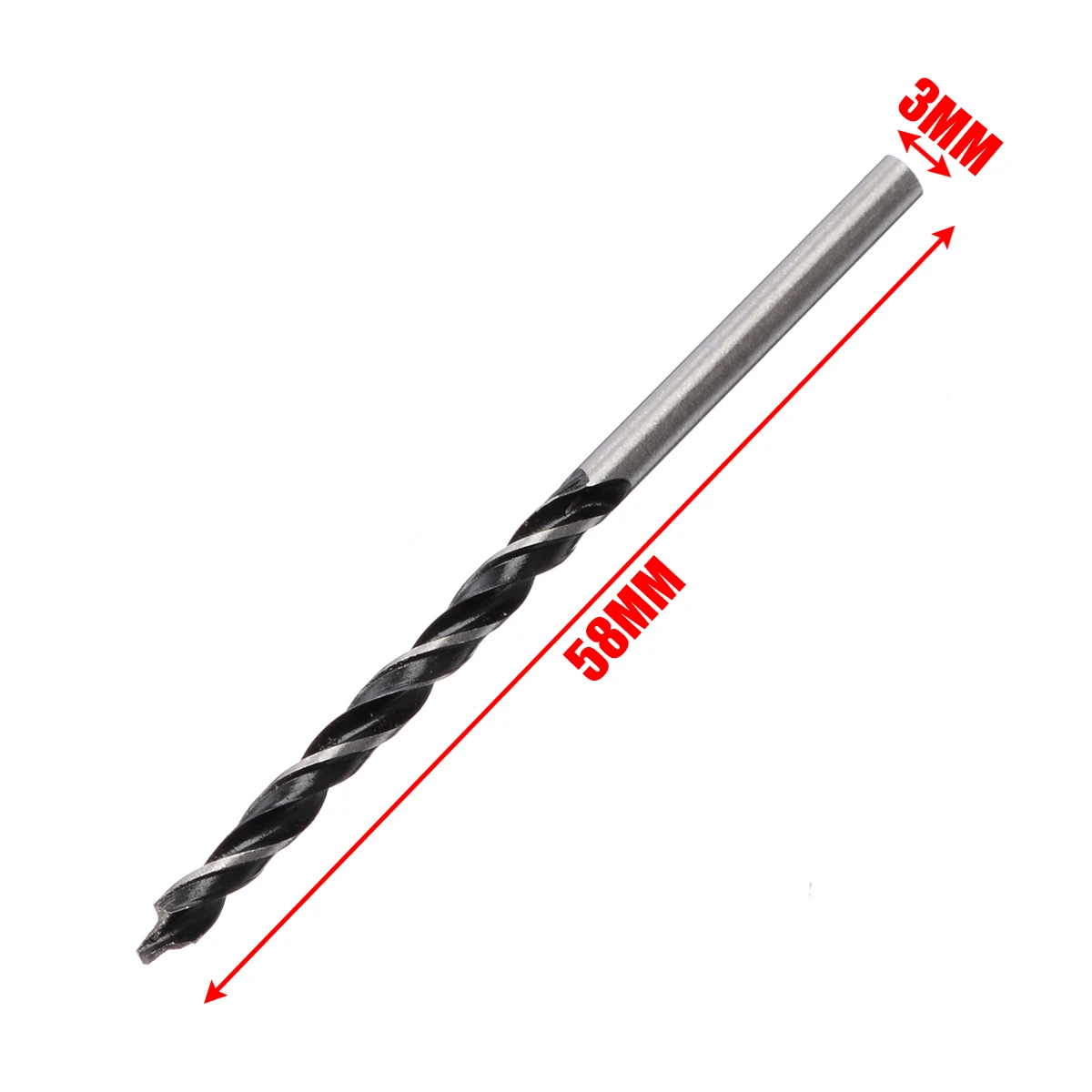 

10Pcs 3 Flutes wood Drill Bits Set 3mm Diameter Woodworking Twist Drill Bit Wood Drills Metal Power Tools Wood Drilling