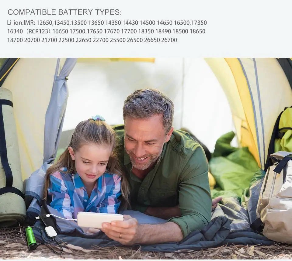 Зарядное устройство для аккумуляторов 18650 многофункциональное магнитное