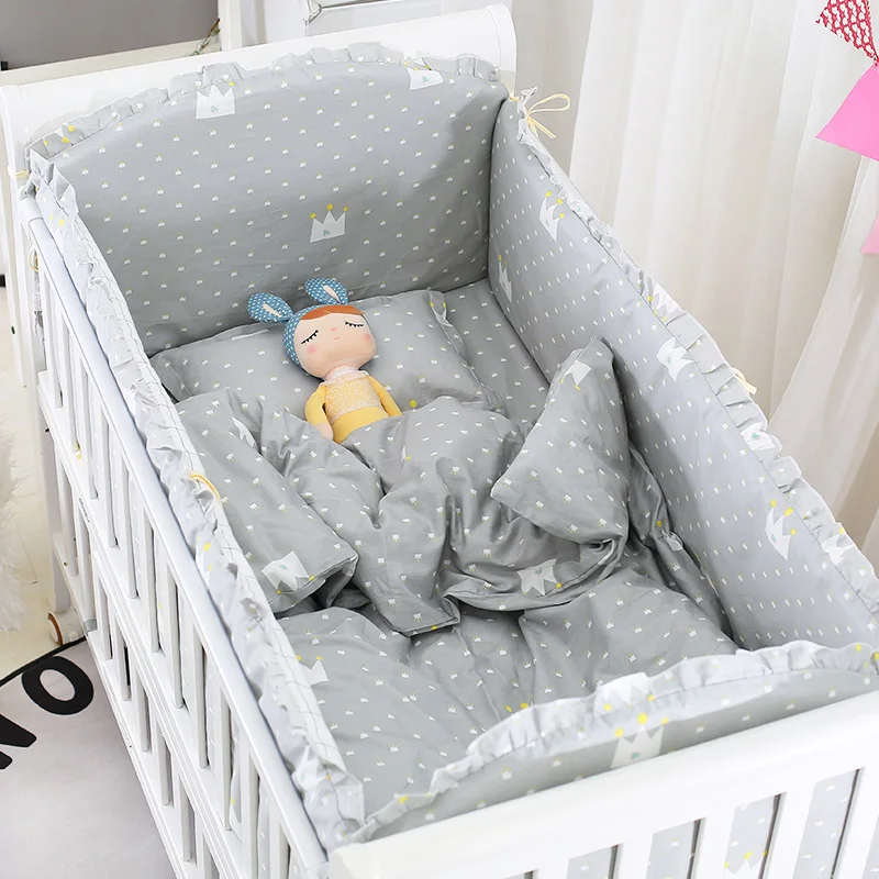 120*70 см 5 шт./компл. анимационная кроватка бампер для новорожденных 100% хлопок