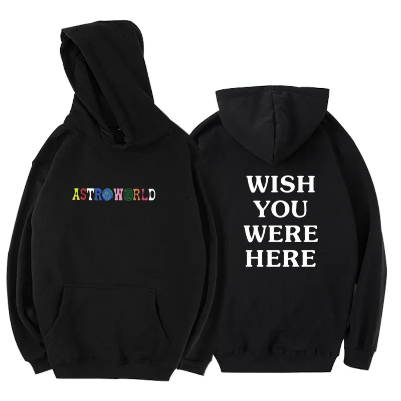 Толстовки с изображением Трэвиса Скотта ASTROWORLD WISH YOU WAS HERE модные толстовки