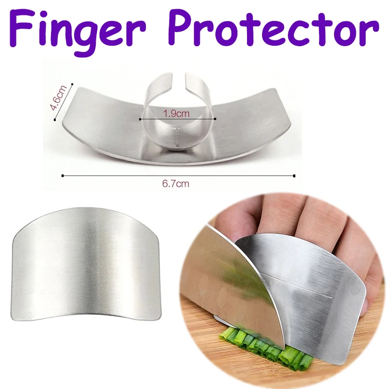

Stainless Steel Finger Guard Cut Vegetables Finger Protector Kitchen Knife Slicer Hand Protection Shield Tools Accessories