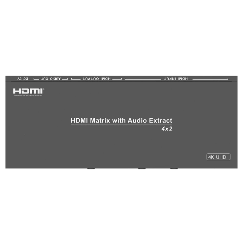 Топ 4X2 HDMI матричный распределитель HDCP 2 EDID 4K2K (4:2:0) конвертер UHD оптический L/R