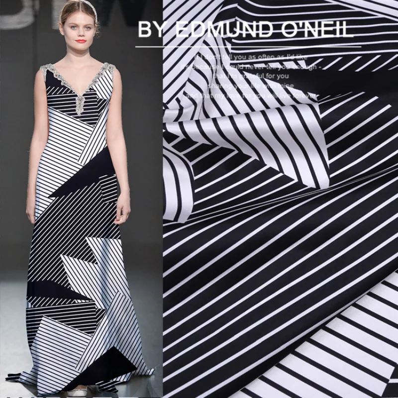 

Шелк тутового шелкопряда, стрейч, атлас, ткань с принтом, спандекс, мягкая драпировка, Модный комбинезон, ткани, швейный материал, домашний т...