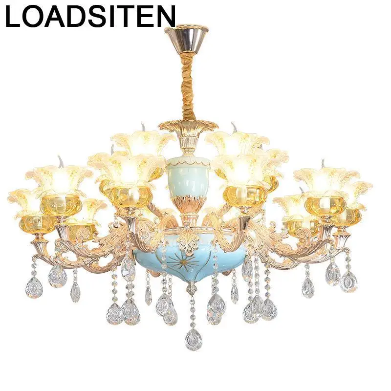 Подвесной светильник Techo Crystal Quarto Lampara Colgante Suspendu Lustre E Pendente Para Sala De Jantar|Подвесные