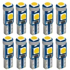 10 шт. T5 73 74 W1.2W W2X2.6d 3 SMD 3030 светодиодный на приборной панели датчик лампы автомобиля Предупреждение индикатор инструмент индикаторы кластера лампы
