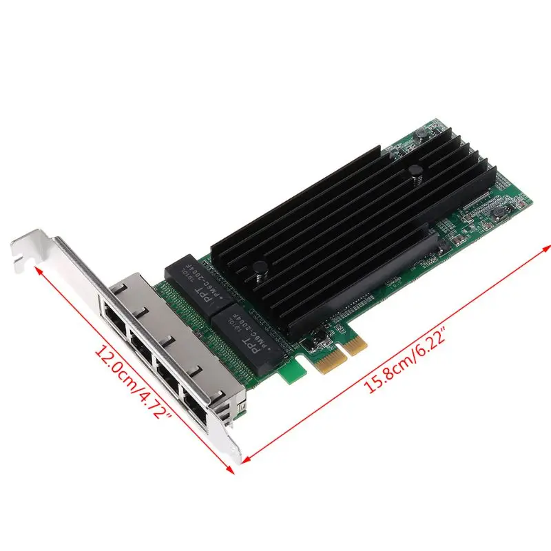 4-Порты и разъёмы RJ45 Gigabit Ethernet PCI Express X14 серверный адаптер Сетевая карта Intel82575-T4 чип Chipest