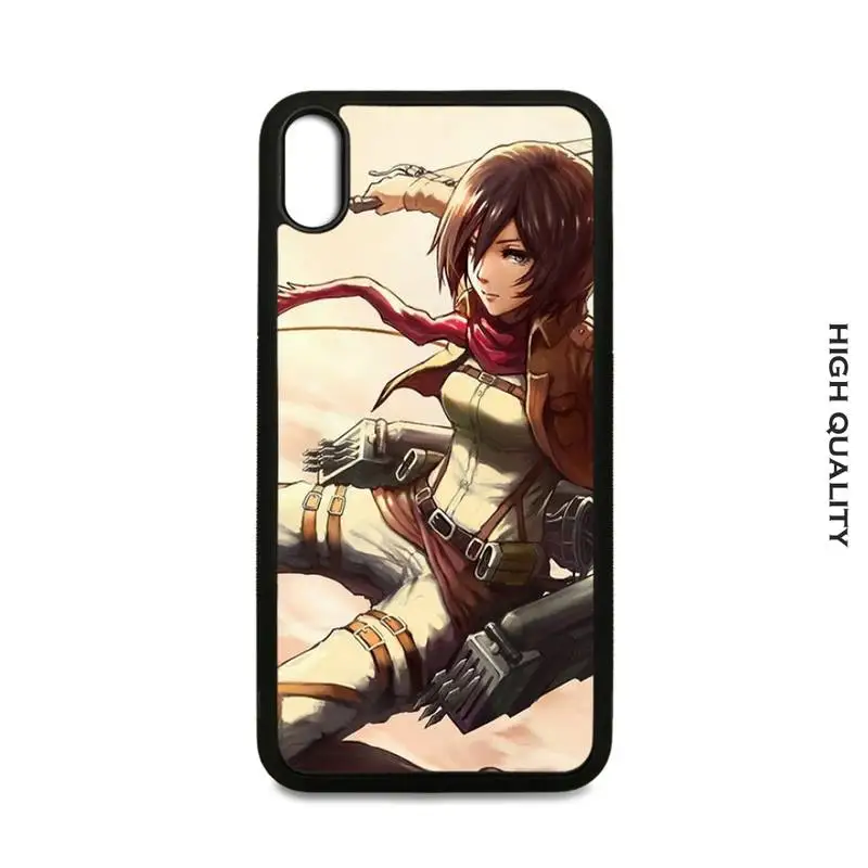 

Attack On Titan Mikasa Ackerman Soft TPU Hard PC Phone Cover For IPhone 12 11 Pro Max Xs X Xr 7 8 6 6s Plus Se 2020 Case