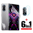 6 в 1 Гидрогелевая пленка с полным покрытием, передняя + задняя + объектив для камеры Xiaomi Poco F3 GT Redmi K40 Gaming, защитная пленка для экрана 6,67 дюйма