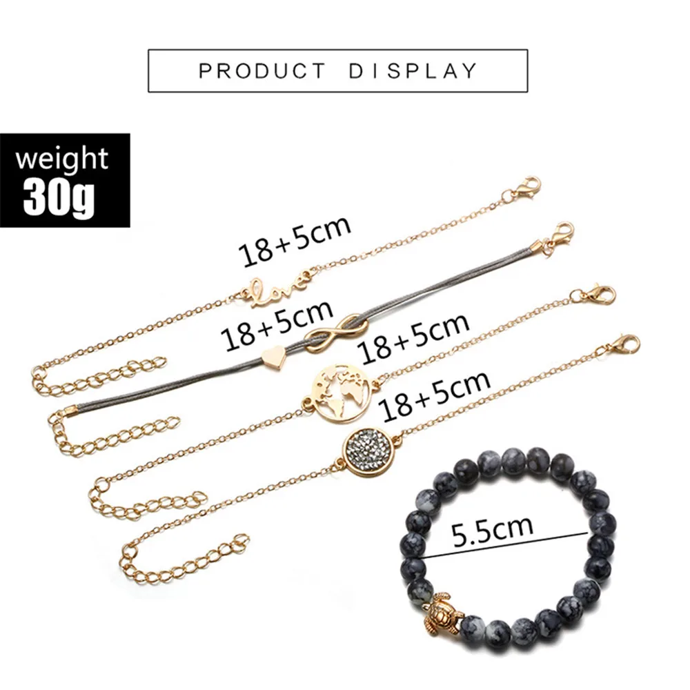 5 шт./компл. черепаха сердце дружелюбный ручной работы из бисера браслеты с