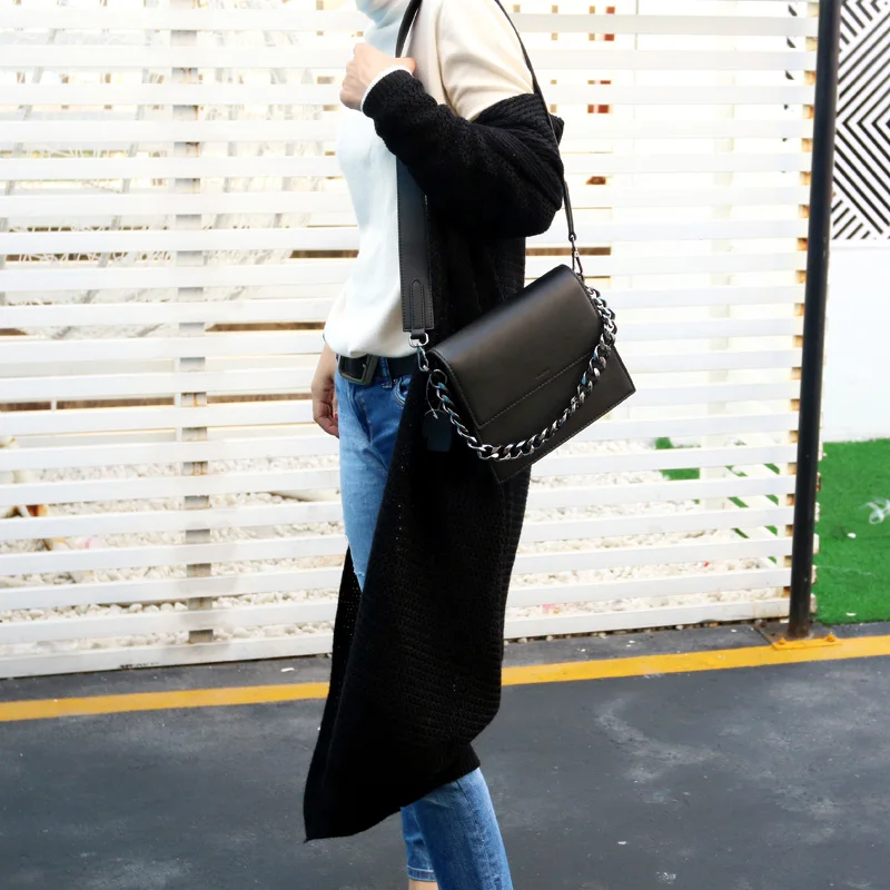 Новинка весна-лето 2019 кожаная цепочка ручной работы Модный на одно плечо