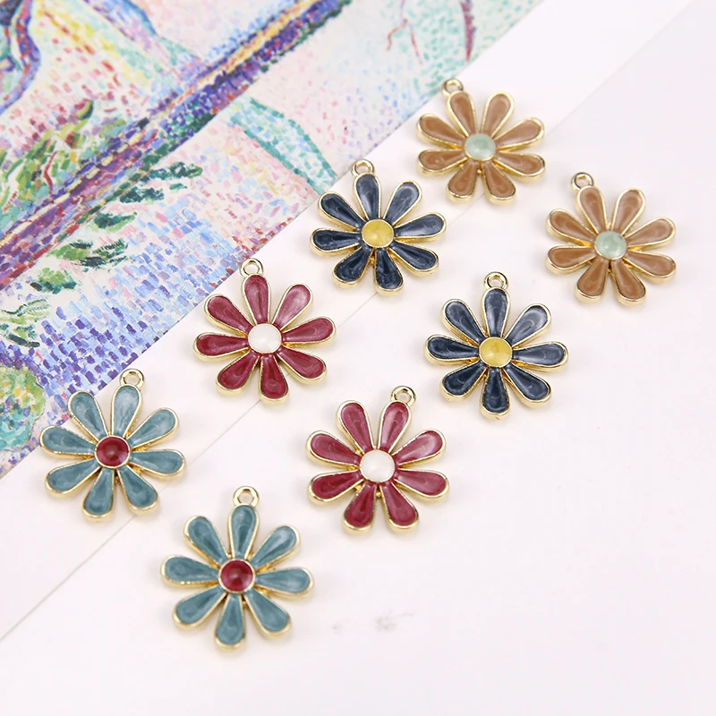 Женские серьги в виде цветка корейские с подвеской для девочек аксессуары