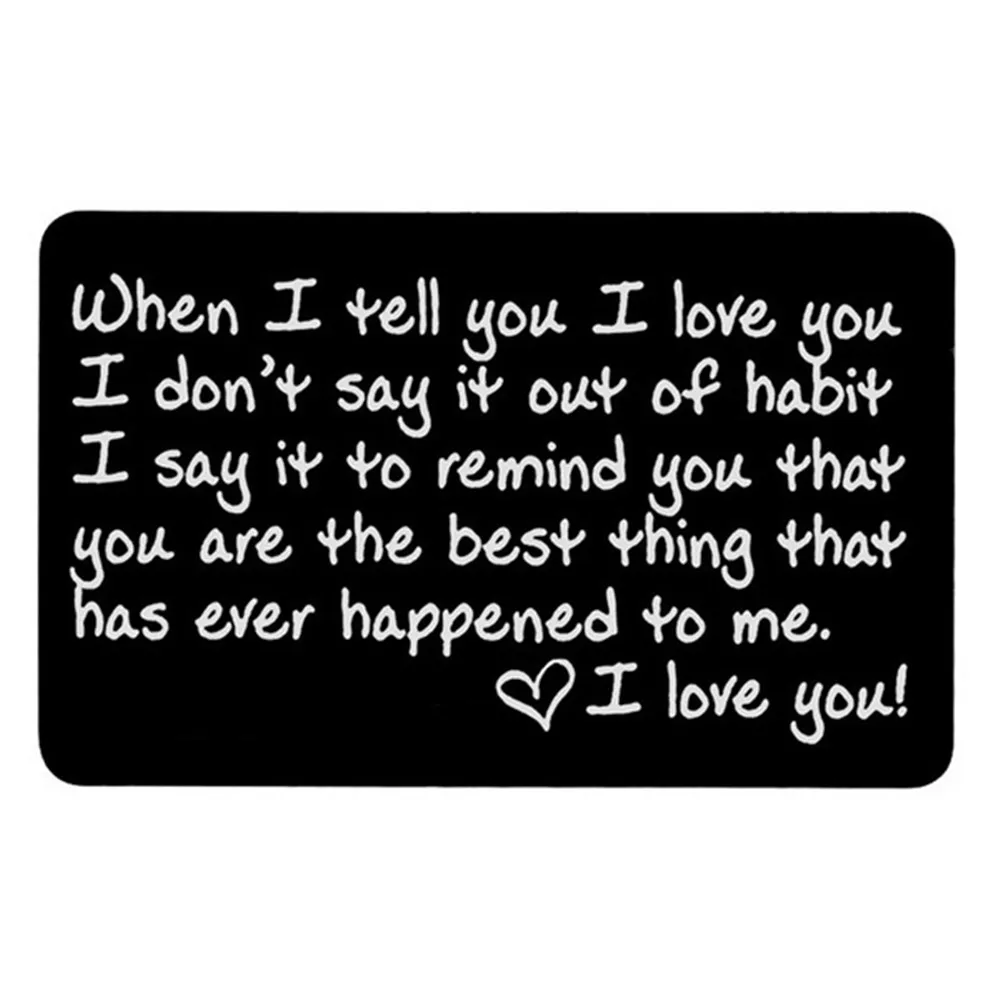 Мужской кошелек с гравировкой Love Note вечерние подарки на годовщину Рождество | Дом