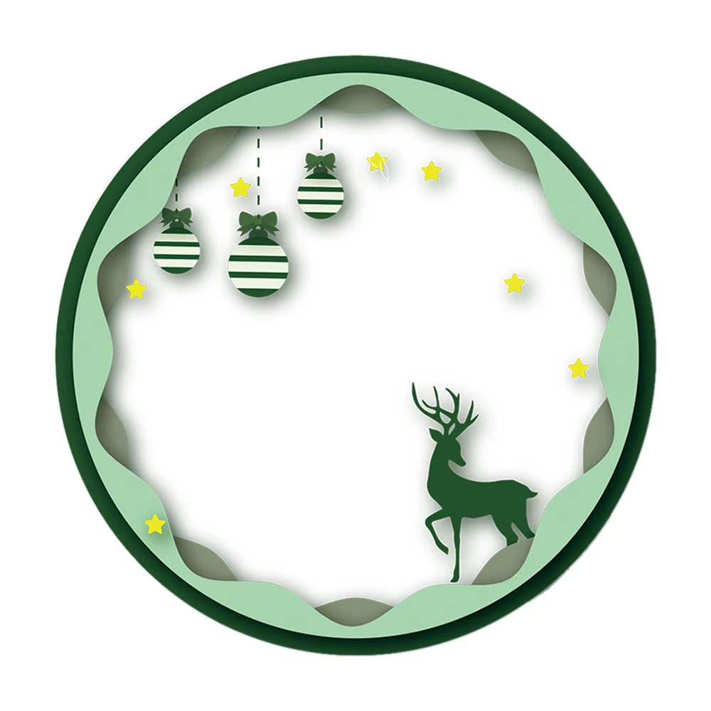 Металлические Вырубные формы рождественские украшения рамка оленя вырубные