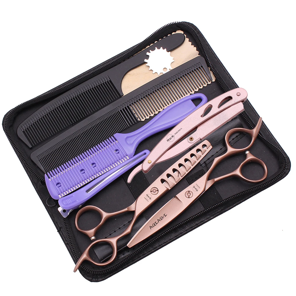 AQIABI для парикмахера ножницы волос набор филировочные стрижки Парикмахерские