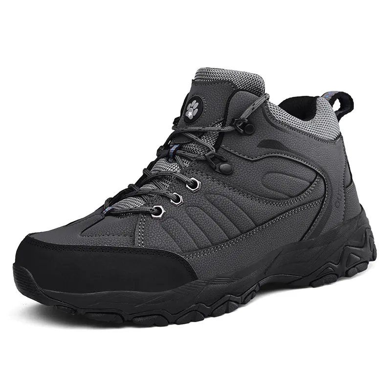 MANLI Genuine Leather Men Outdoor Hiking Shoes Winter With en Leather Boots Waterproof Mountain Climbing Hunting Boots