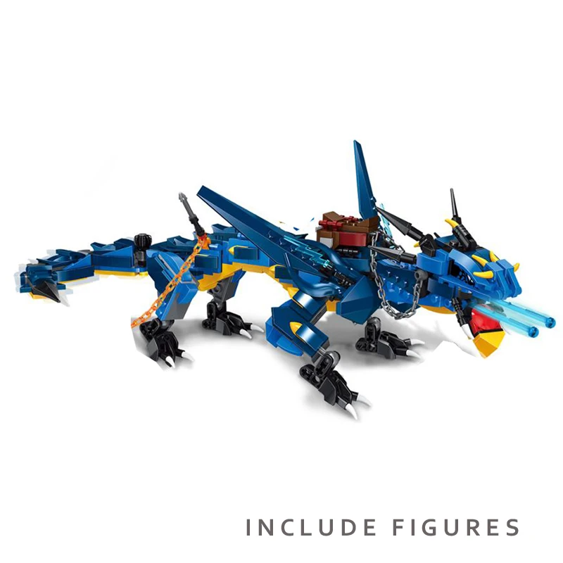 

In stock Movie Temple and Dragon Building Blocks with Ge Figures Compatible Goe City Bricks Kids Educational Toys