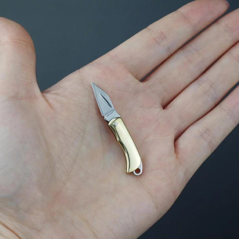 Портативный складной мини-нож из нержавеющей стали брелок для кемпинга