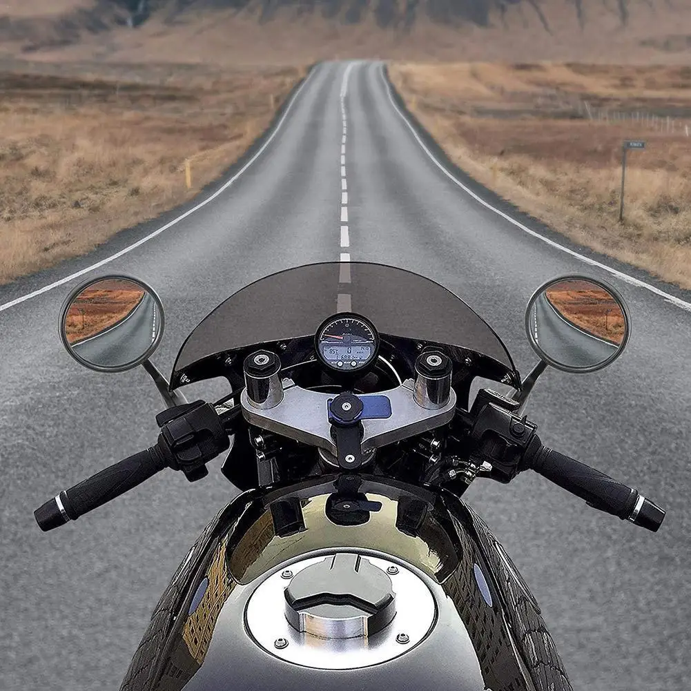 

Motorcycle Mirror Scooter Electric Bicycle Rearview Mirror Modified Rearview Mirror Cafe Racing Round Galvanized