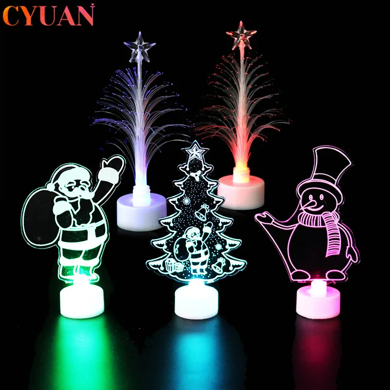 

Christmas Santa Claus Light Decor Snowman Christmas Tree LED Color Night Lights Ornaments Xmas Gift Noel Decoration 2020 Navidad