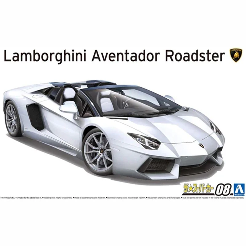 

Пластиковая сборка aoshin, модель автомобиля в масштабе 1/24, Lamborghini чёрный, родстер, коллекция для взрослых, набор для сборки своими руками 05866
