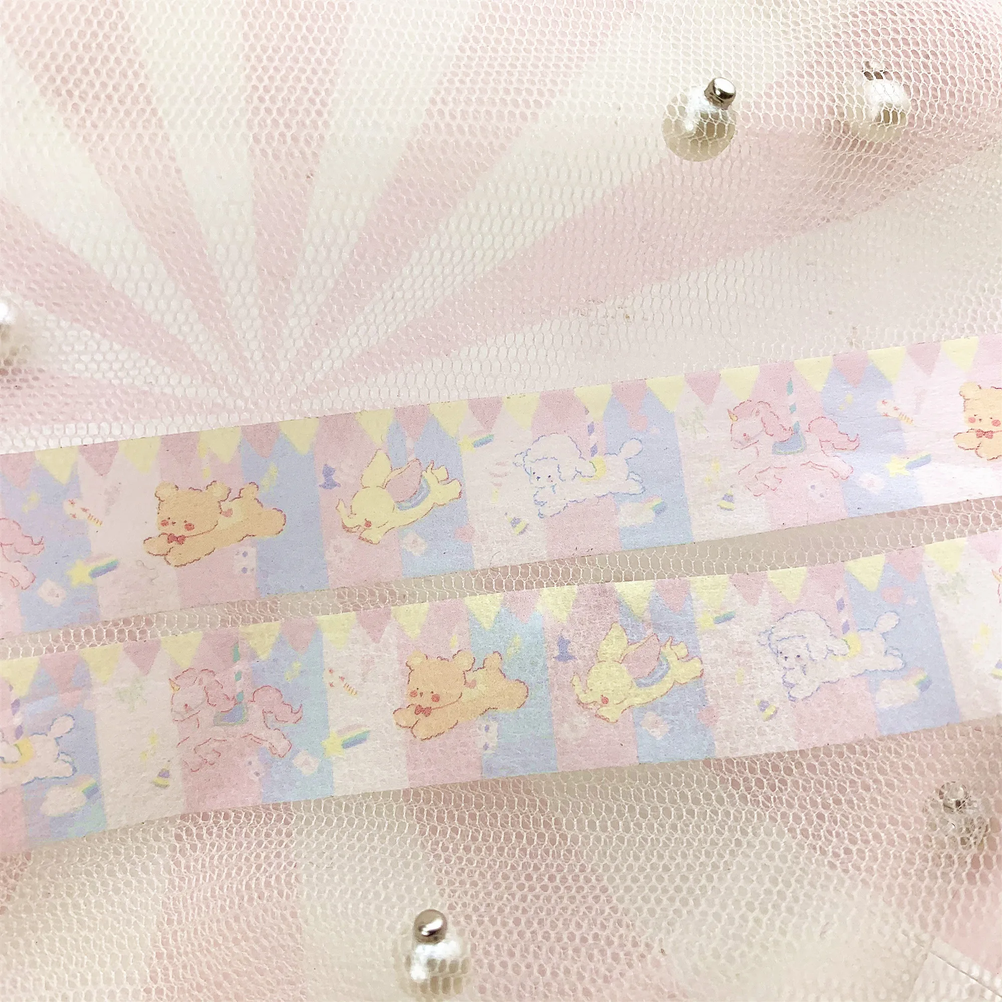 Kawaii Мультяшные животные Милая Собака Кошка Лошадь медведь парк развлечений лента девичье Сердце Декор васи лента DIY скрапбукин маскирующая лента
