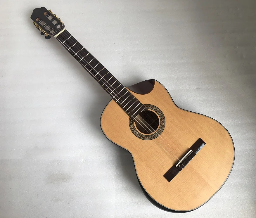 Aiersi brand java ebony Vintage Handmade Professional Electric Classical guitar with special bowl shape case | Спорт и развлечения