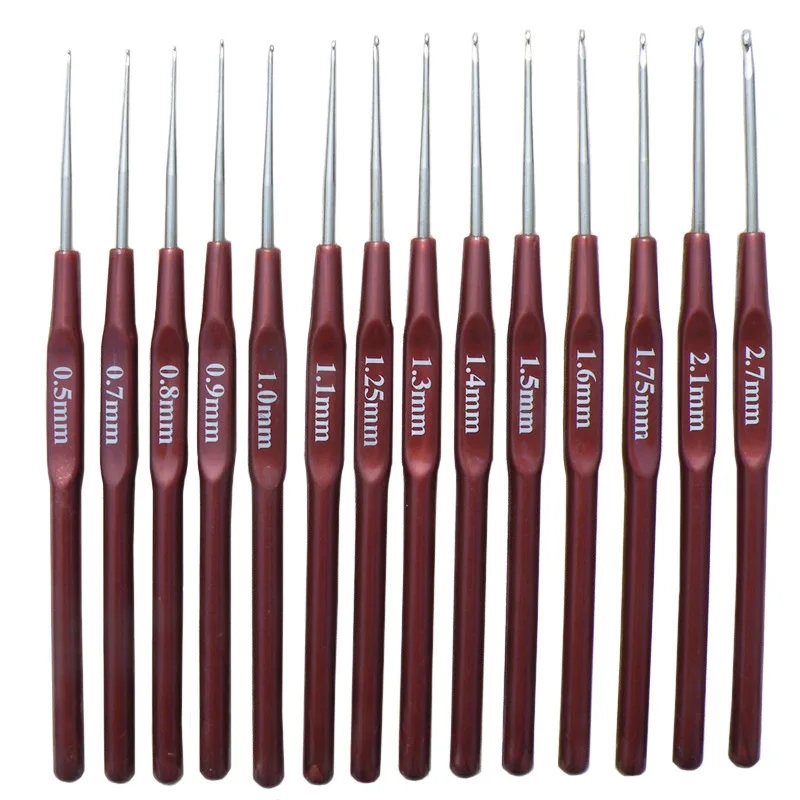 Крючки для вязания спицы 0 5 мм 2 7 маленькие кружевные зеркальные крючки 16