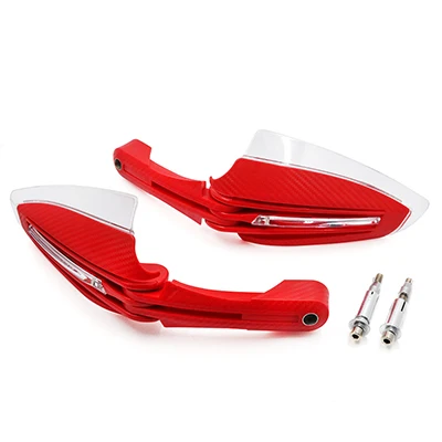 JAER Мотоцикл ATV 28 мм 22 мм Handbar желтый белый светодиодный фонарь Handguard ручной защита от ветра отражатель защита от падения рук - Цвет: Красный
