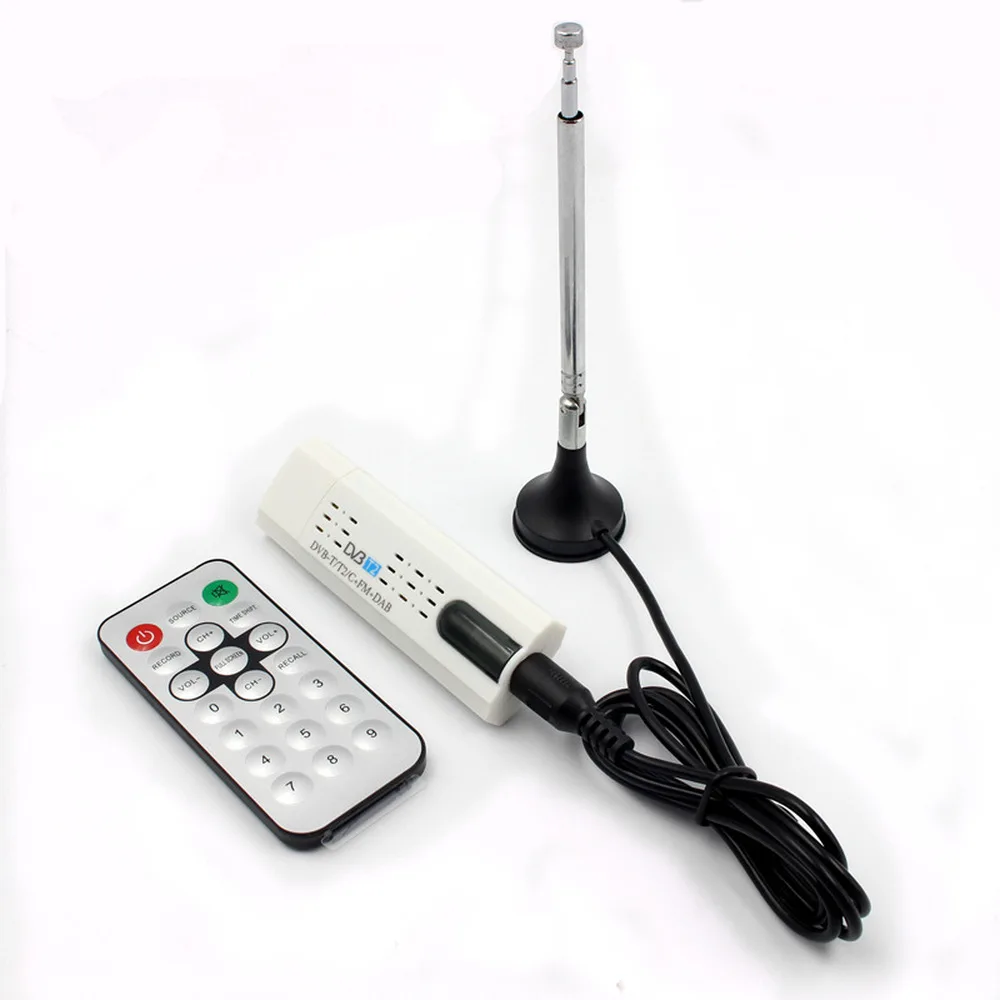 USB TV Stick with Antenna Remote for DVB-T2/DVB-C/FM/DAB Digital Satellite DVB T2 Tuner HD Receiver | Электроника