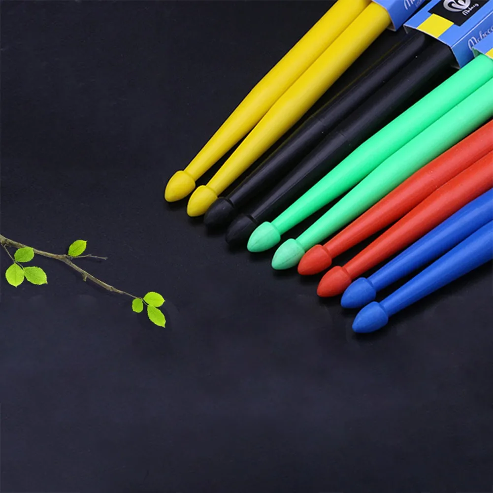 

Multicolor Drumsticks 1Pair 5A Nylon Drum Sticks Plastic Drumsticks Non Slip Handles Drums Accs Drum Sticks For Beginners