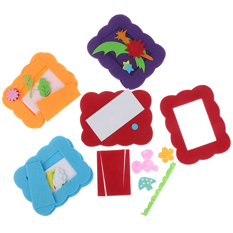 

1PC Non-woven DIY Creative Photo Frame Children Hand-made Material Package Educational Toy Home Decor Craft Toys Craft NEW 2021
