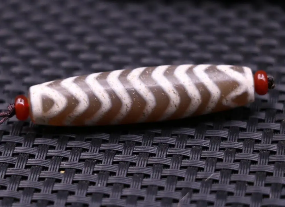 Волшебная сила Тибетский Старый Агат много слоев воды волна тигр зуб бусины дзи