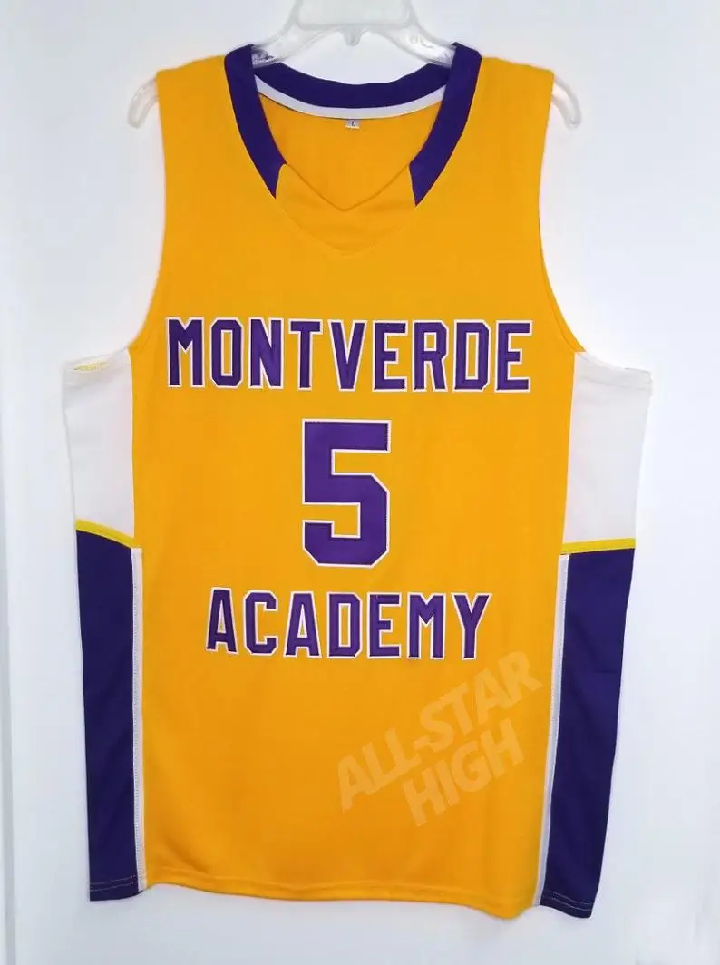 

#5 RJ баскетбольная майка Barrett Montverde School Retro, спортивная одежда для фанатов старших классов