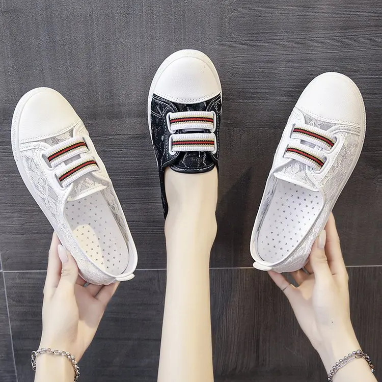 

Women's shoes summer new fashion casual fine lace simple women's casual pattern shoes sports shoes breathable