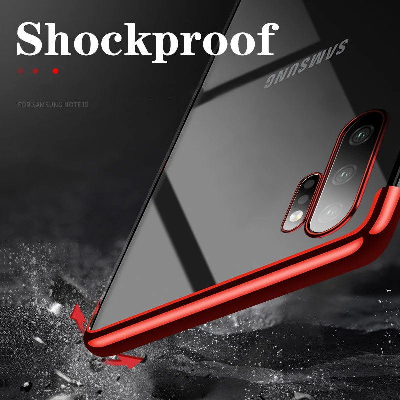 Для samsung Galaxy Note 10 Plus чехол Note10 3D Лазерное покрытие мягкий прозрачный для чехлы