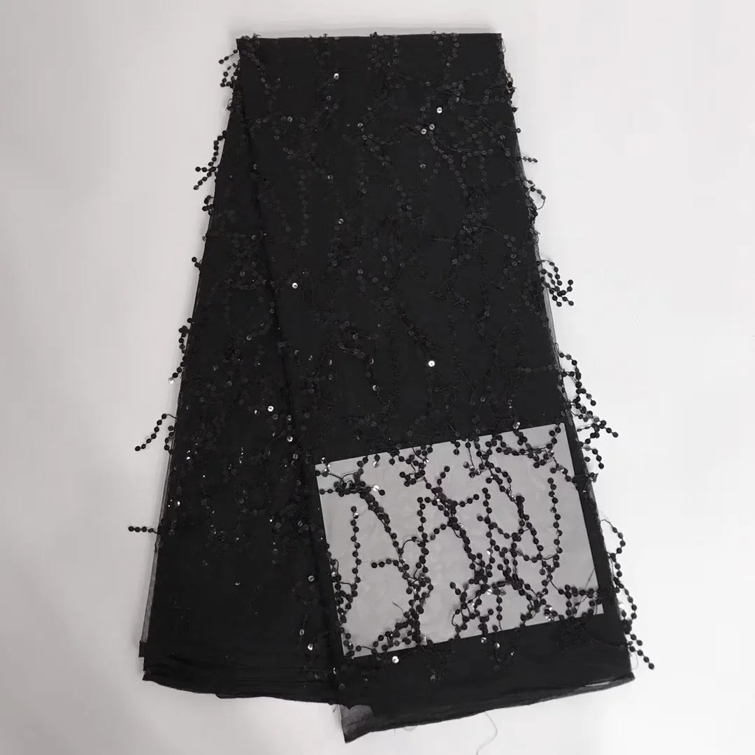 2017 новейшая ткань с блестками фабричная цена кружевная африканский тюль