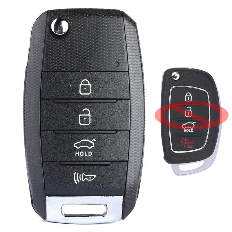 

Keyecu TQ8-RKE-3F04, 95430-4Z100 3 Buttons 315MHz ID46 Chip Upgraded Flip Remote Car Key Fob for Hyundai Santa Fe 2013 2014 2015