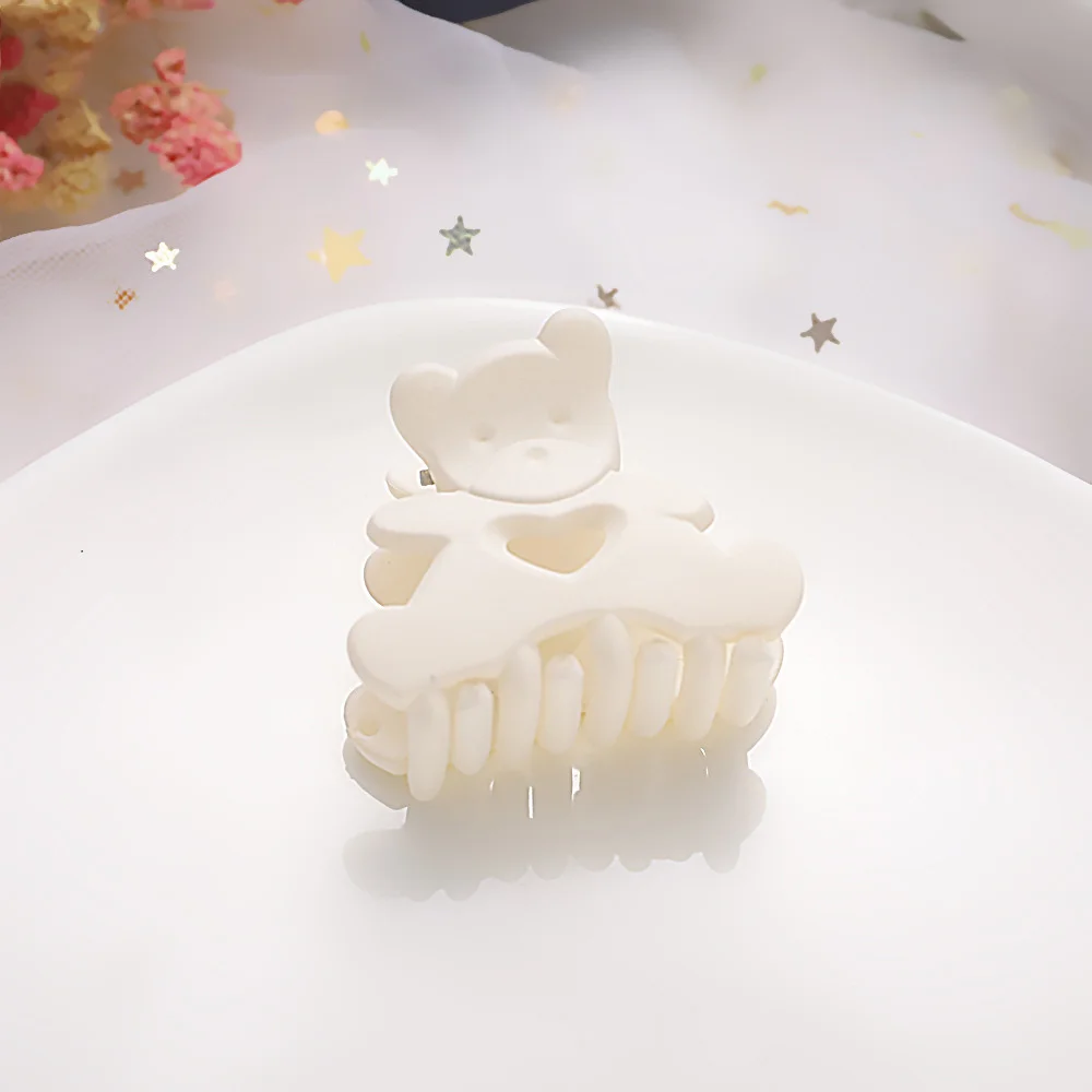 

Hot Korean Kawaii Bear Hair Clip Claw Clamp For Women Girls Kids Hairpin Crab Headband Hair Washface Accessories Headwear