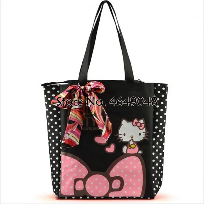 Новинка клатч Hello Kitty большая сумка через плечо для покупок Женская холщовая