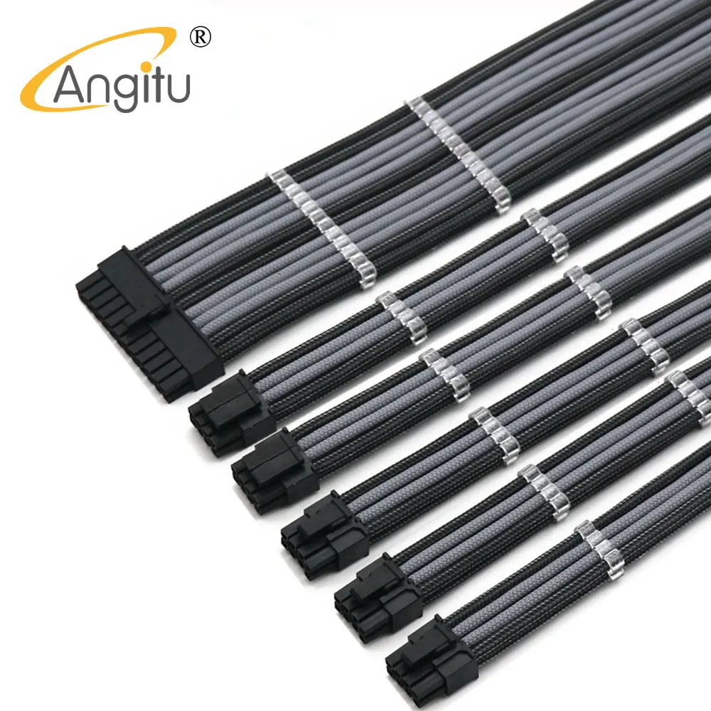Mangas Premium 1x24pin 2×4 Mais 8pin Cpu 3xpcie Mais 2p Gpu Computador Básico Cabo de Extensão Psu Kit Cabo de Alimentação mm Cabos de computador e conectores