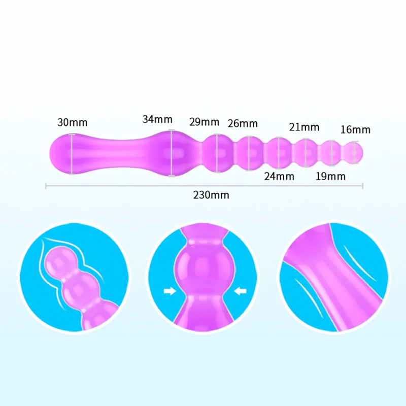 Желейные анальные бусины для начинающих Анальная пробка массажер простаты