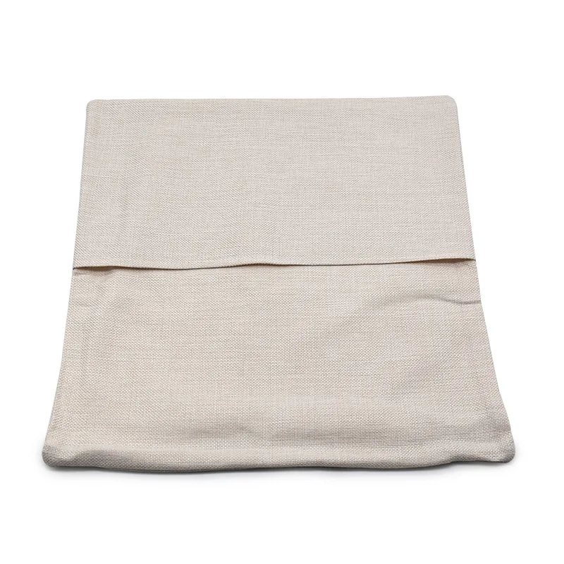 

50pcs Blank Pillowcase Book Pocket Linen Pillow Covers DIY 40*40cm Cushion Covers Sofa Throw Pillows Decoration Christmas Gifts