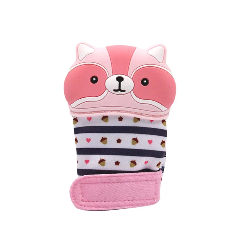 Милые детские перчатки для новорожденных Силиконовые Детские прорезывания